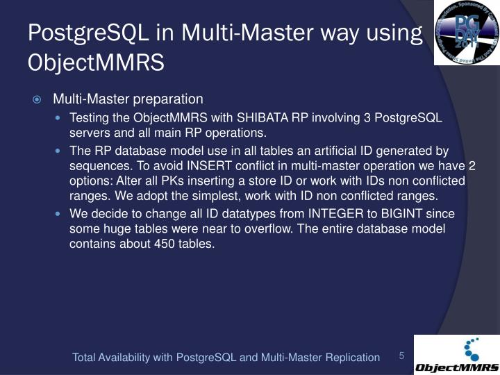 PPT - Total Availability with PostgreSQL and multi-master replication ...
