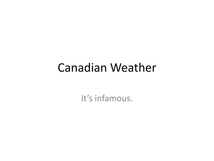 canadian weather n.