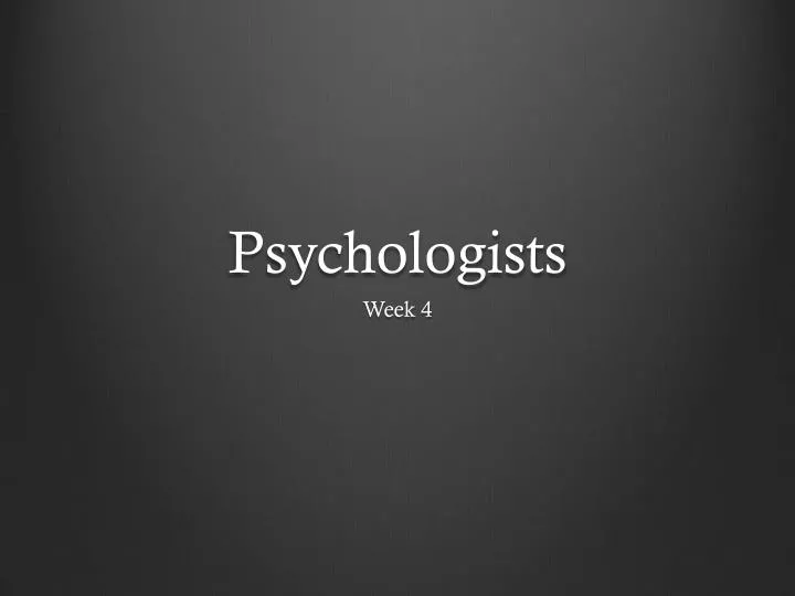 psychologists n.