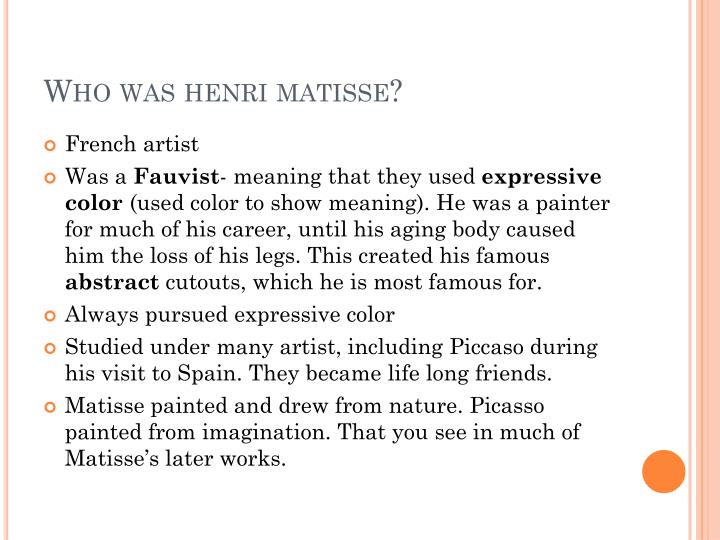 henri matisse ppt Matisse. Ppt.