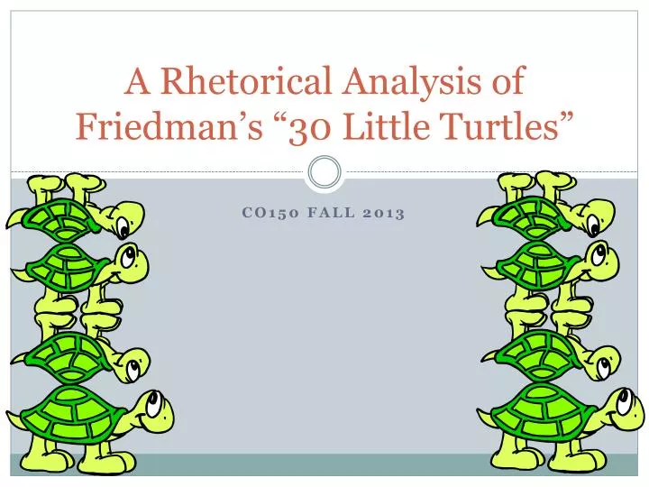 30 little turtles thesis Free essays on turtles is it really too much for an american to ask to have someone at a call center that speaks english clearly in “30 little turtles”. 30 little turtles thesis Free essays on turtles is it really too much for an american to ask to have someone at a call center that speaks english clearly in “30 little turtles”.