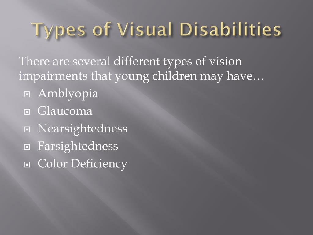 Ppt visual impairments powerpoint presentation free download id