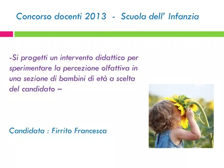 PPT - Concorso Docenti 2013 - Scuola Dell’ Infanzia PowerPoint ...