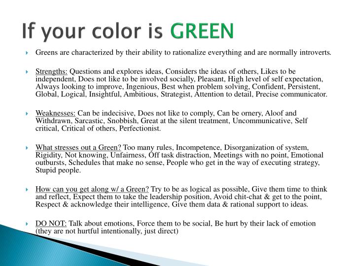 green true colors