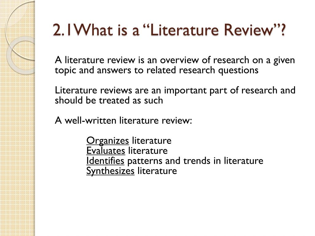 PPT LITERATURE REVIEW PowerPoint Presentation Free Download ID 2183481 what-is-literature-review-in-research-research-methods-writing