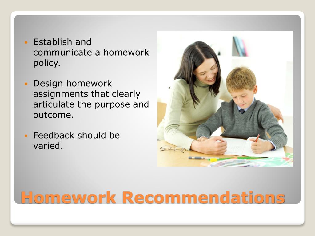 dfe homework recommendations