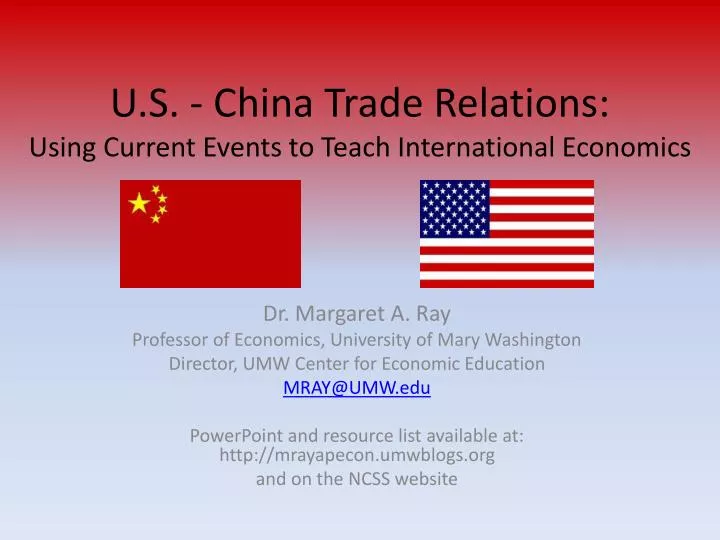PPT U.S. China Trade Relations Using Current Events to Teach