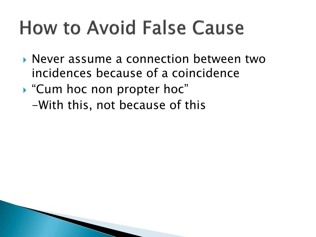 how to avoid false cause fallacy