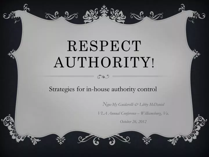 respect authority n.