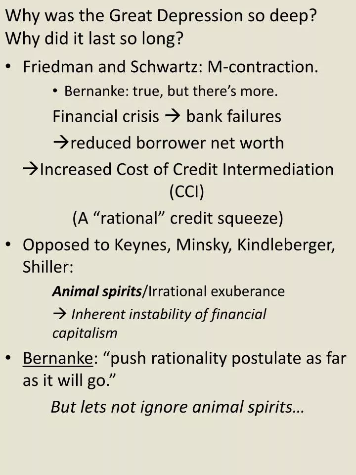 why did great depression last so long