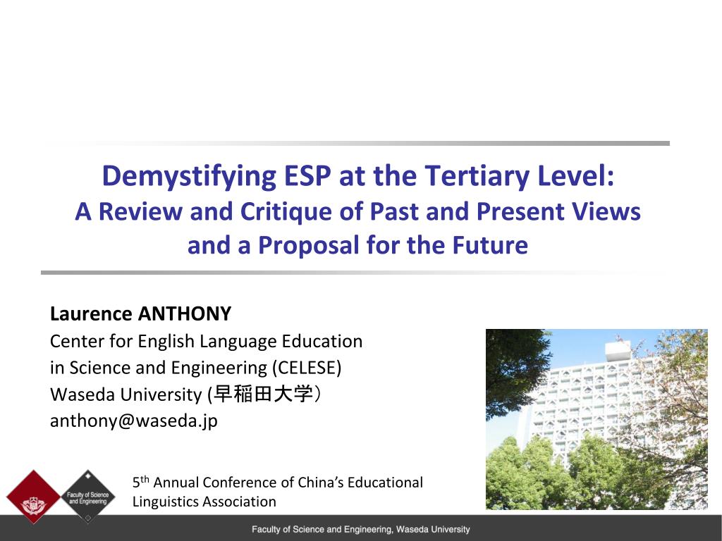 Ppt Laurence Anthony Center For English Language Education In Science And Engineering Celese Powerpoint Presentation Id Ppt Laurence Anthony Center For English Language Education In Science And Engineering Celese Powerpoint Presentation Id