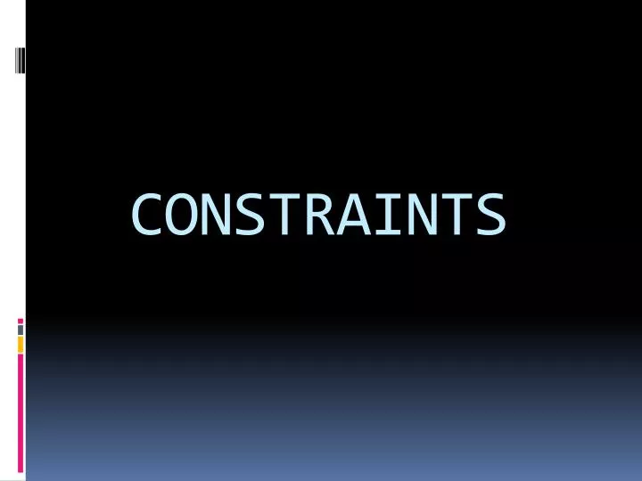 constraints n.