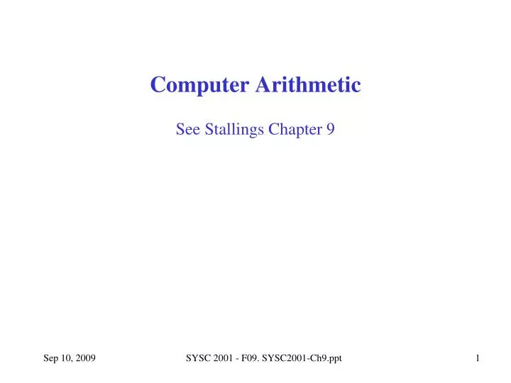 PPT - Computer Arithmetic PowerPoint Presentation, free download - ID ...