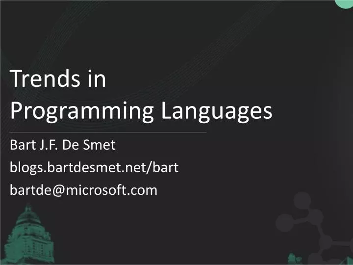 PPT - Trends in Programming Languages PowerPoint Presentation, free ...
