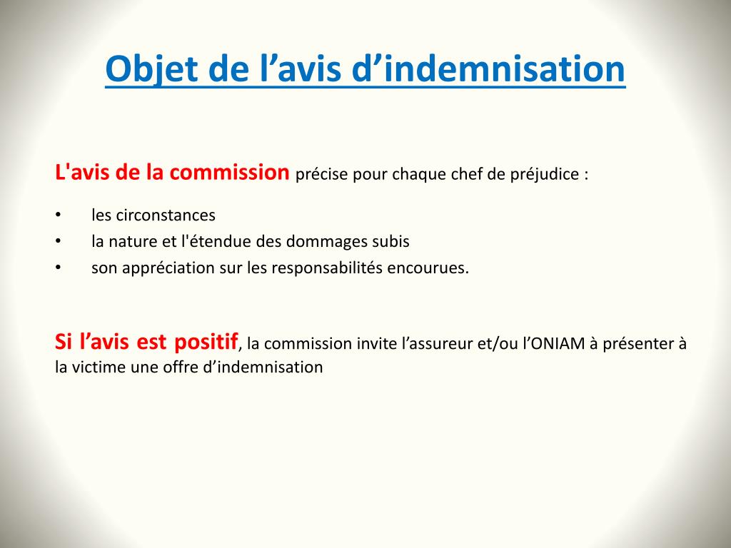 PPT - LES COMMISSIONS DE C ONCILIATION ET D’INDEMNISATION DES ACCIDENTS