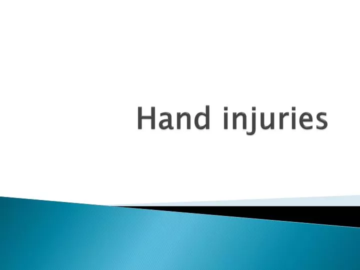 PPT - Hand injuries PowerPoint Presentation - ID:2188461