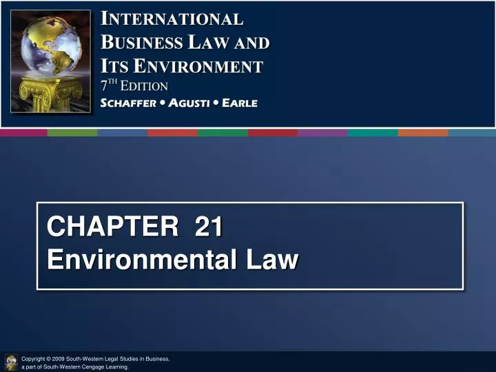 PPT CHAPTER 21 Environmental Law PowerPoint Presentation, free