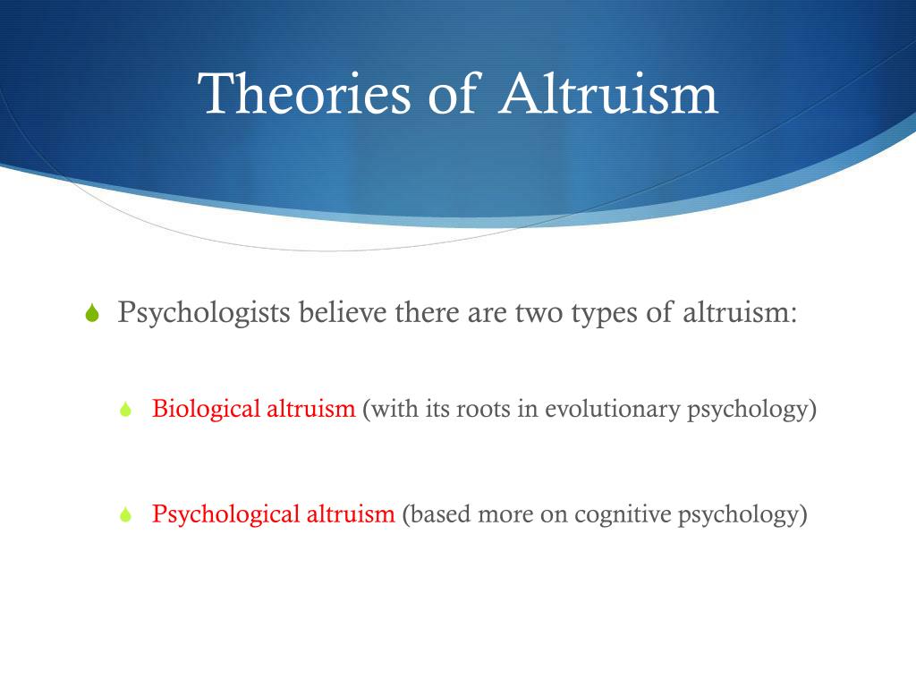 altruism hypothesis psychology definition