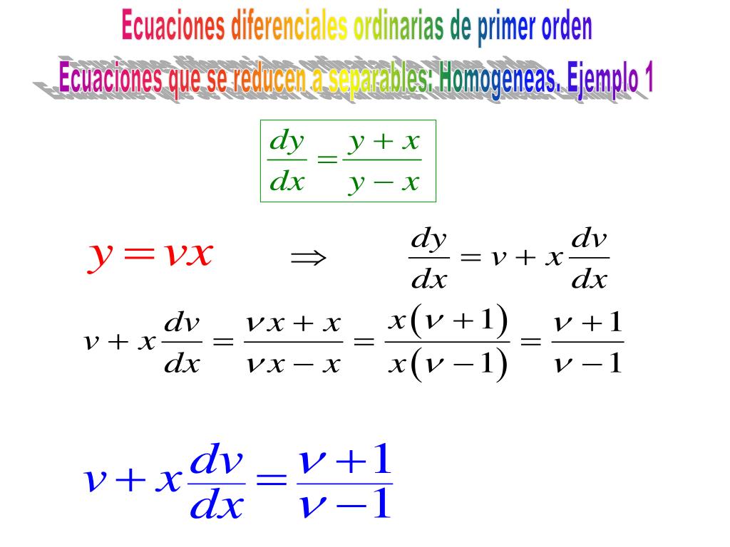 PPT - Ecuaciones diferenciales ordinarias de primer orden que se