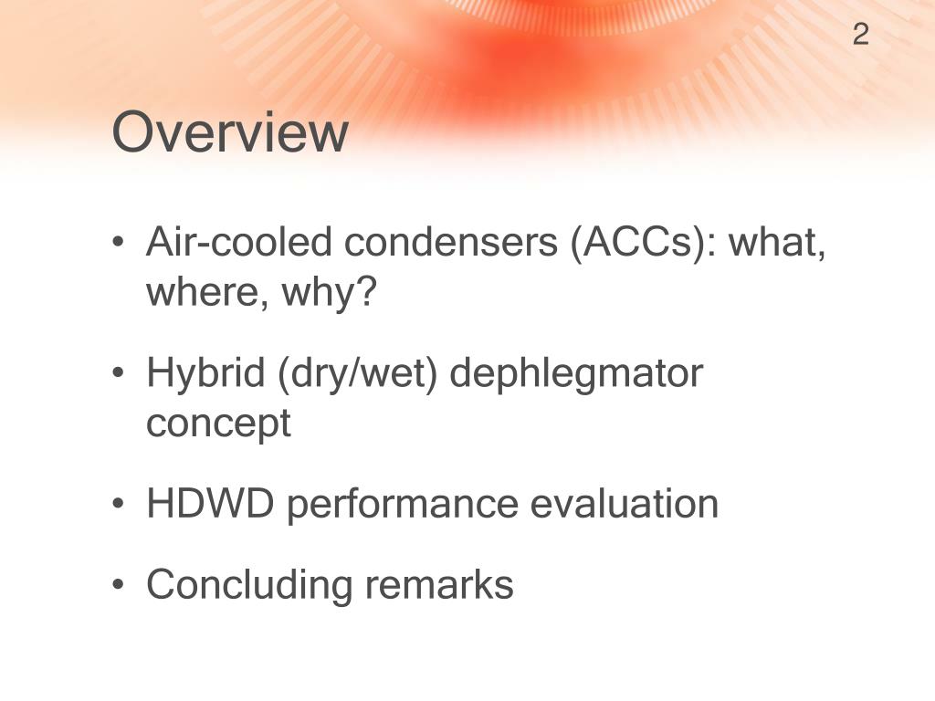 PPT A hybrid dephlegmator for incorporation into an aircooled steam