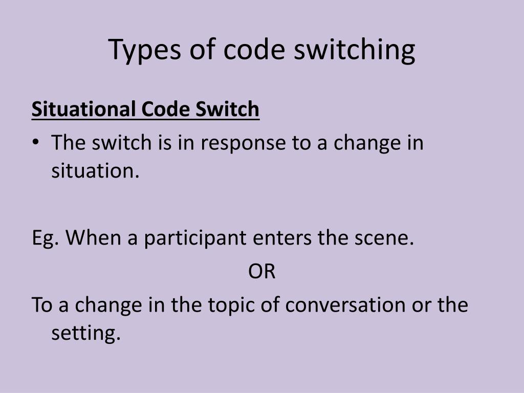 Code Switching Examples In Movies
