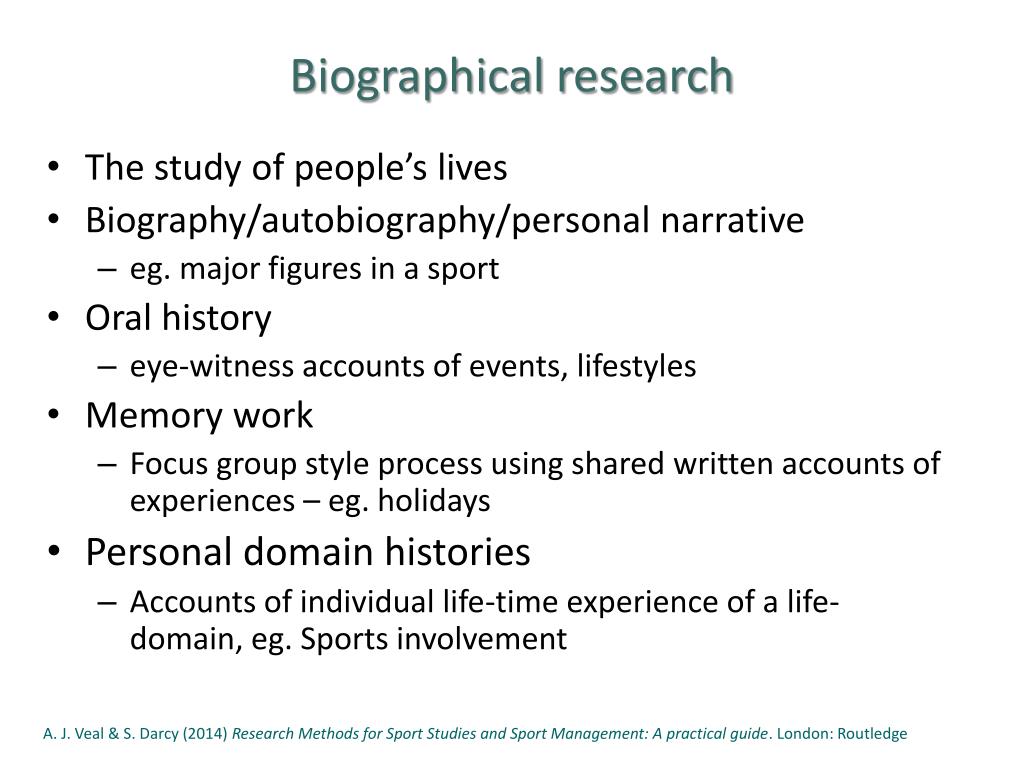biographical methods in qualitative research