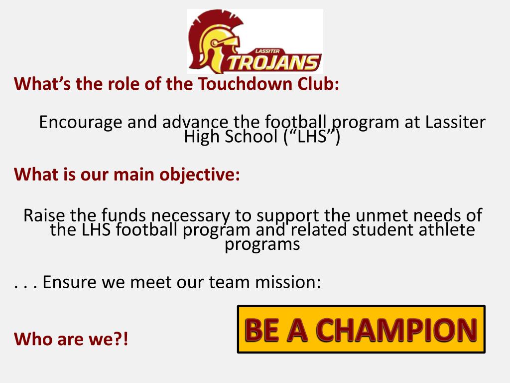 PPT - LASSITER FOOTBALL RISING FRESHMAN PARENT MEETING PowerPoint  Presentation - ID:2192326