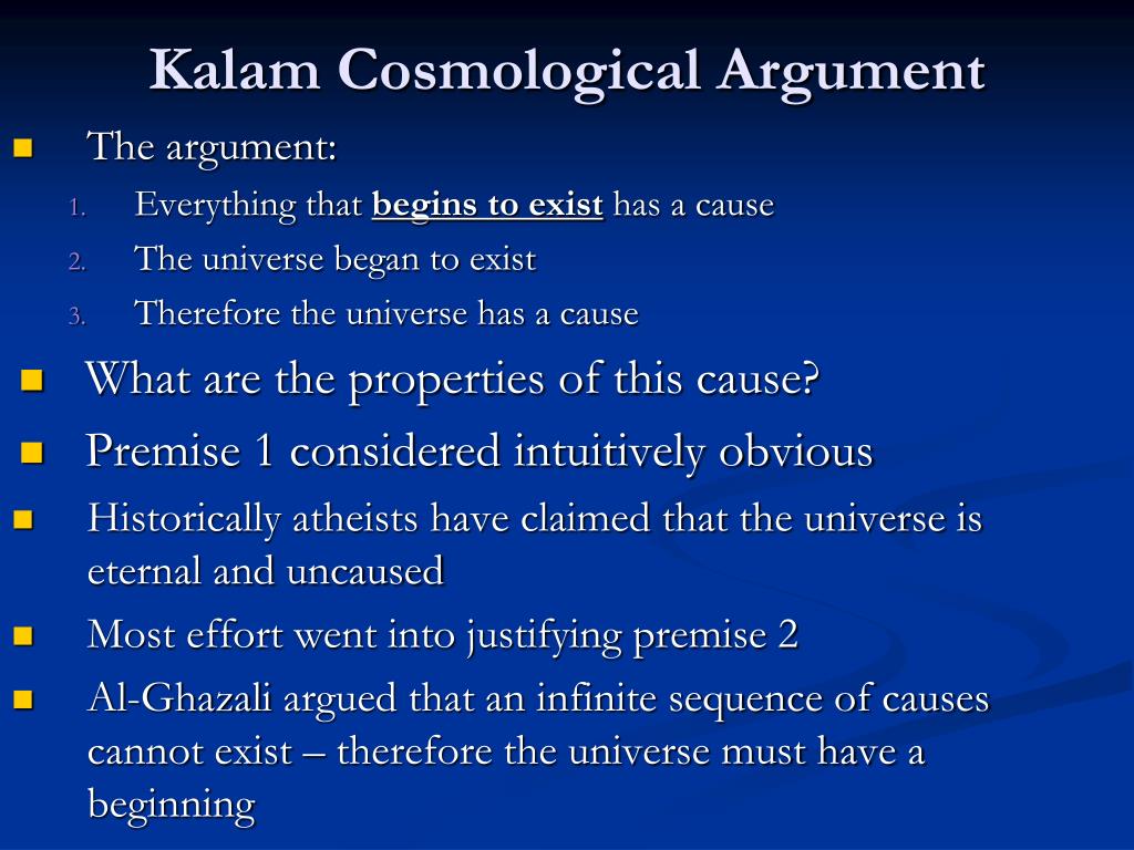 the cosmological argument proves the existence of god essay