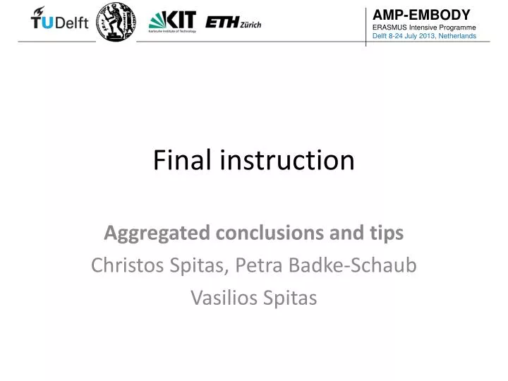 PPT - Final instruction PowerPoint Presentation, free download - ID:2192830