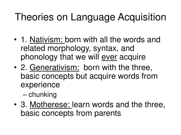 motherese theory of language acquisition