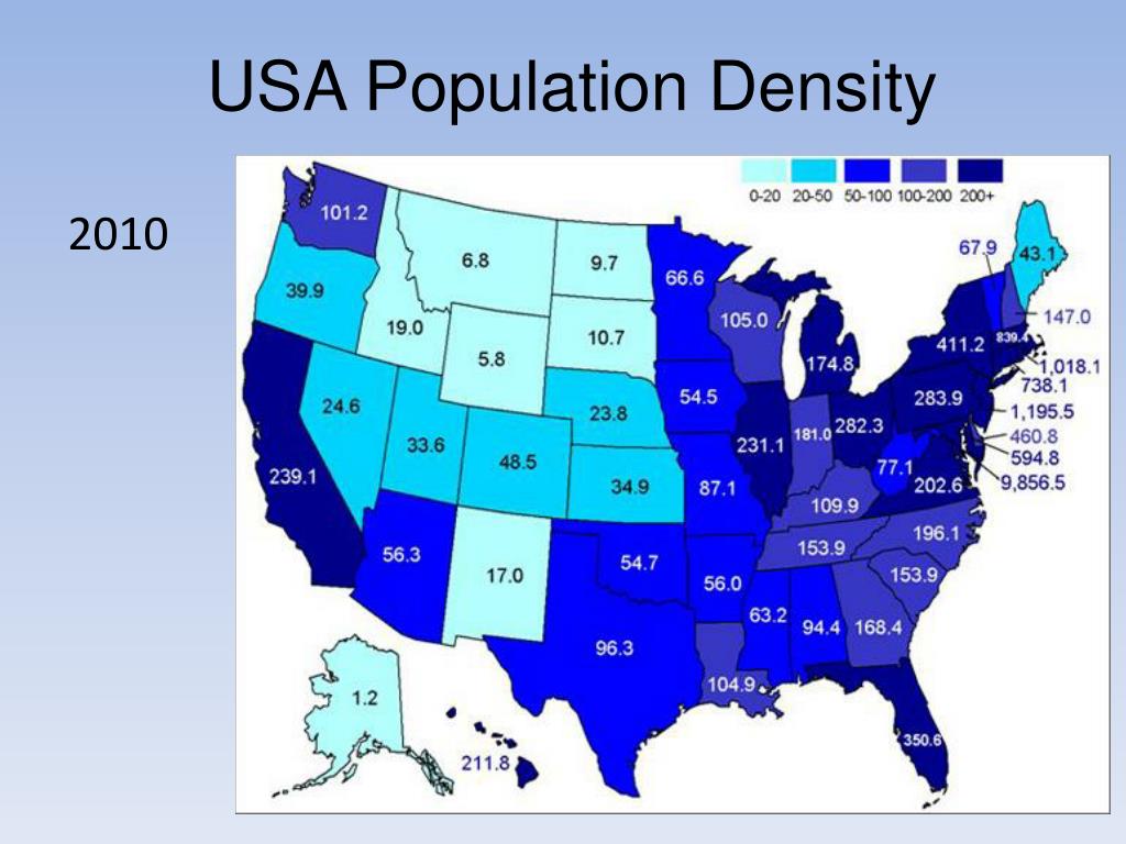 Расселение сша. Плотность населения США по Штатам. Карта плотности населения США по Штатам. Плотность населения США на карте 2020. Размещение населения США карта.