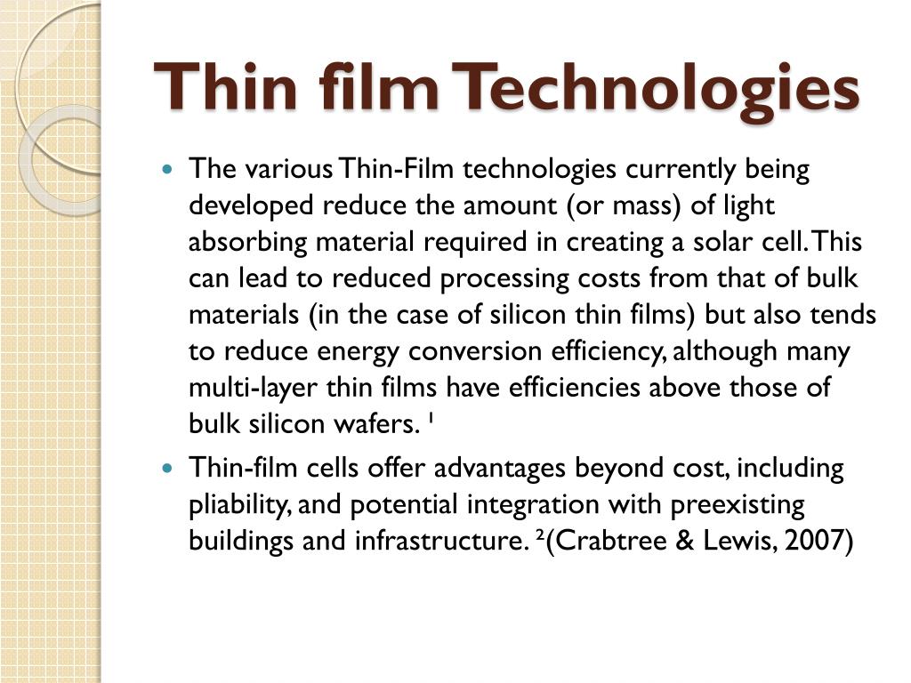 thin film technology research papers