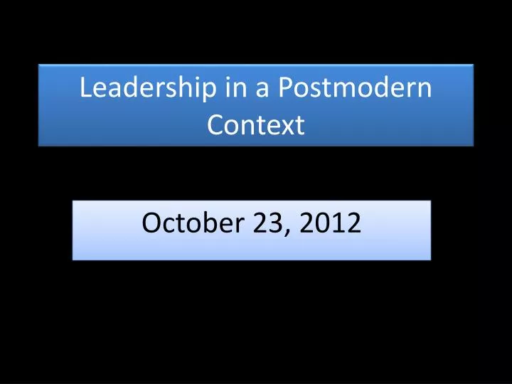 leadership contexts