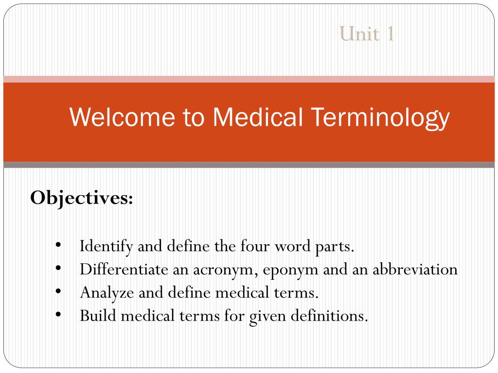 PPT - Introduction to Medical Terminology PowerPoint Presentation