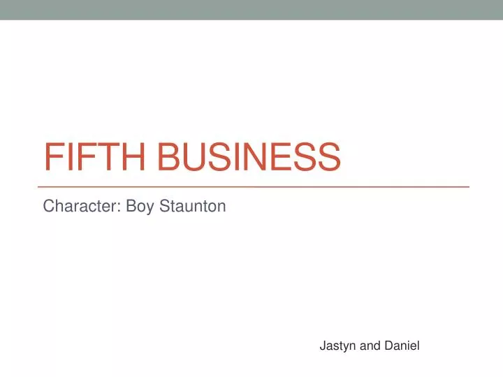 PPT Fifth Business PowerPoint Presentation, free download ID2195948