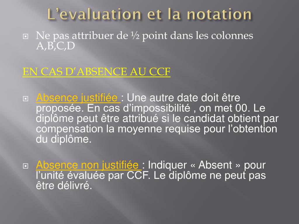 PPT - LE CCF de LV en Bac Pro PowerPoint Presentation, free download - ID:2196939