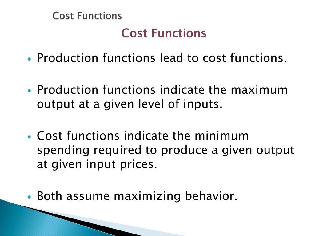 PPT Cost Functions PowerPoint Presentation, free download ID2197962