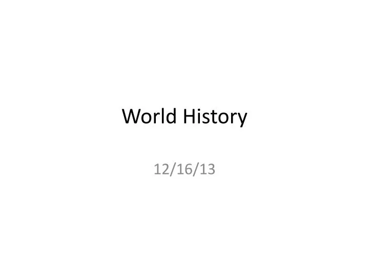 world history n.
