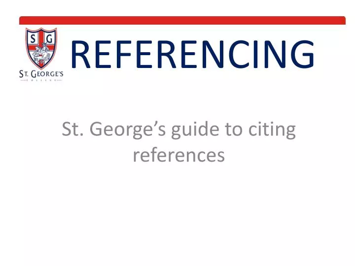 PPT - REFERENCING PowerPoint Presentation, free download - ID:2198647