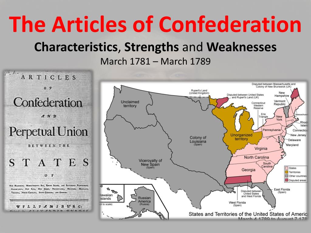 weakness of the articles of confederation
