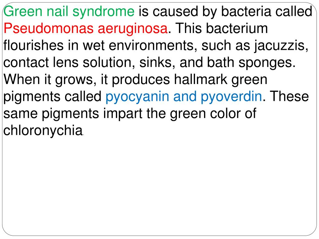 Pseudomonal nail infection