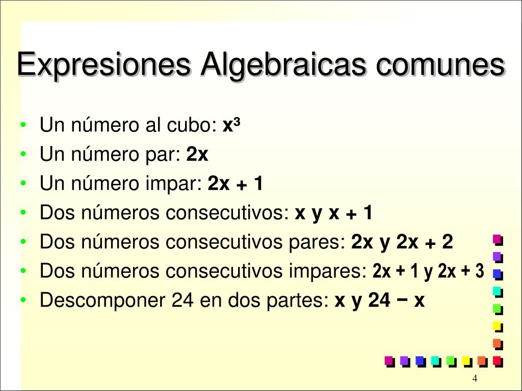 Expresiones Algebraicas Ejemplos 6781