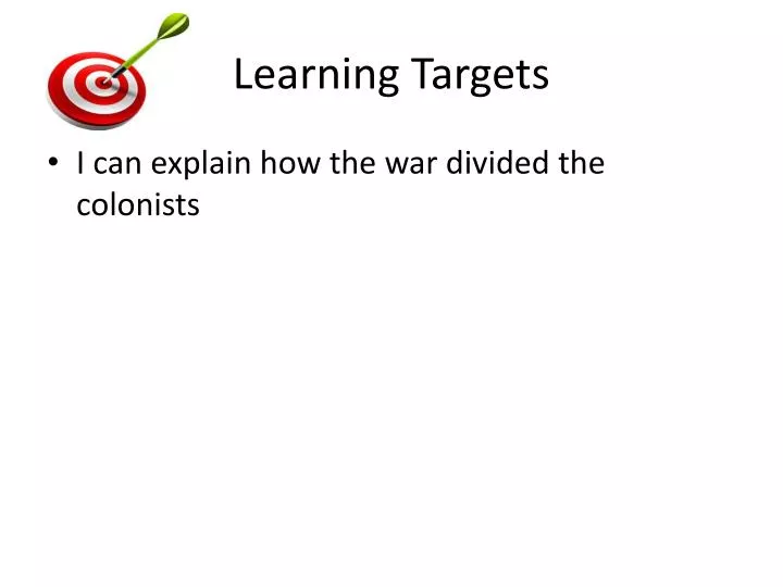 learning targets n.