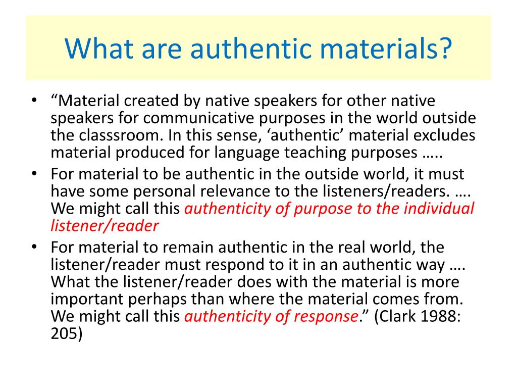 PPT Authenticity in TESOL PowerPoint Presentation, free download ID2200330