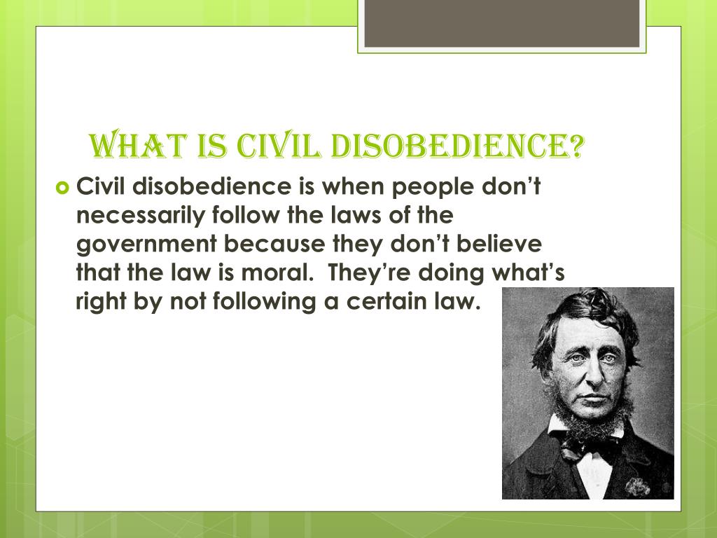 what is the thesis of civil disobedience