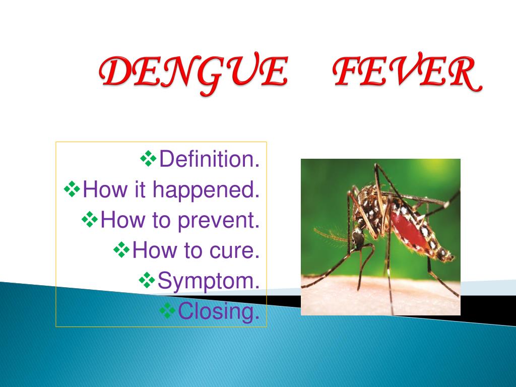 presentation in dengue