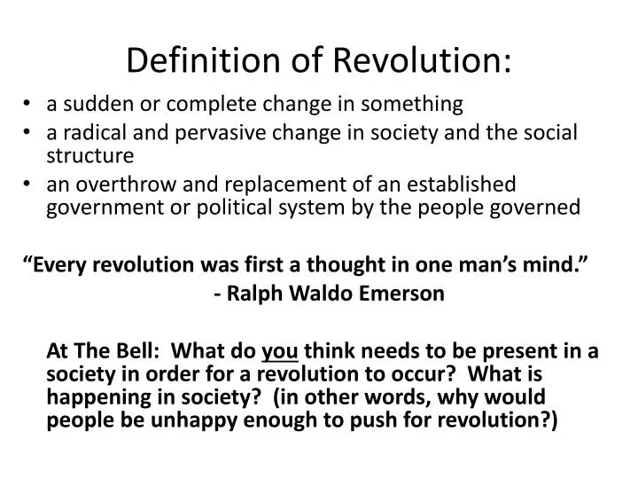what is revolution in history essay