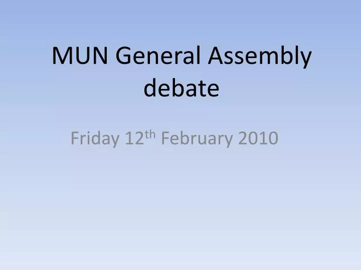 PPT MUN General Assembly debate PowerPoint Presentation, free download ID2201052