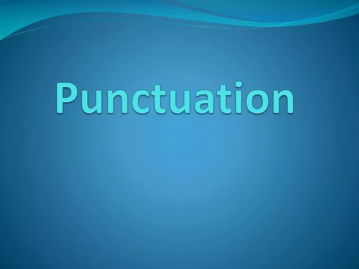 punctuation n.