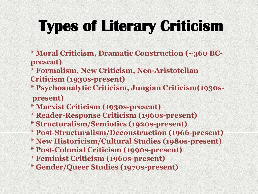 literary criticism presentation